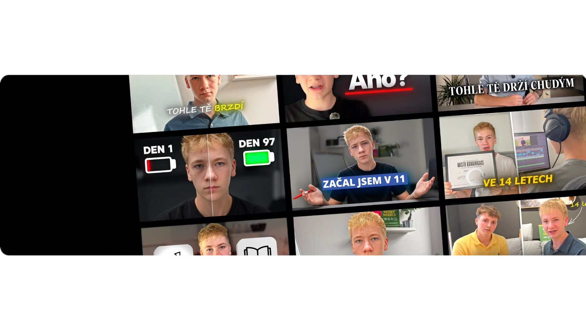 Přehled YouTube videí Matěje Karlovského