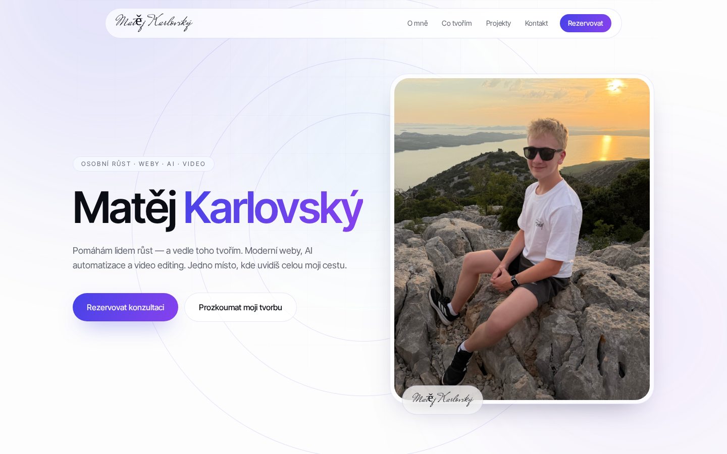 Náhled webu matejkarlovsky.cz